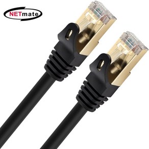 NETmate CAT.8 SSTP 랜 케이블 40기가지원 28AWG, 블랙, 2개, 1.5m