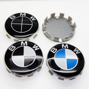 BMW 호환 휠캡 2p 휠 로고 커버 타이어, 56mm 블루화이트(2개), 2개