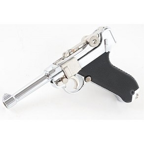 장난감 독일군 권총 루거P08 스케일 모델건 은색 풀메탈 시뮬레이션건 Silve Luge P Model gun Metal simulation pistol hand guns, 1개