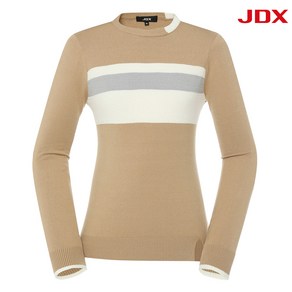 [JDX] 여성 스트라이프 라운드 풀오버(X2SPT7343CA), 카멜(CA)