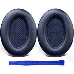 SOULWIT 교체용 이어패드-호환 모델 보스 Bose QuietComfot 35 QC35/QC35 II 헤드폰 소음 차단 폼 두께 추가 1쌍, Blue, 1개