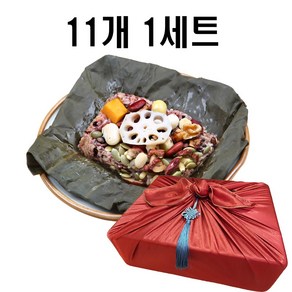 거궁 수제 찹쌀 연잎밥 선물세트(보자기+노리개), 11개, 270g