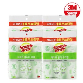 3M 스카치브라이트 테이프클리너 대형 리필 3P, 4개