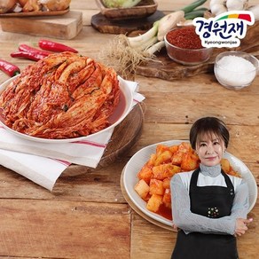 경원재 [경원재] 진미령의 국내산 농산물로 만든 포기김치 5kg + 깍두기 3Kg, 1세트