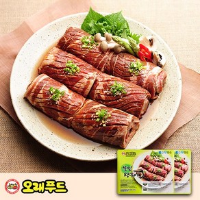 수제 양념 돼지갈비 맛 쑥잎왕구이 1.2kg * 2팩 (8대 8인분)