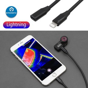 SEEK FLIR ONE 열화상 카메라 수암 익스텐션 코드 1m 익스텐션 케이블 IOS 안드로이드 마이크로 USB USBC, 3.Lighting, 1개