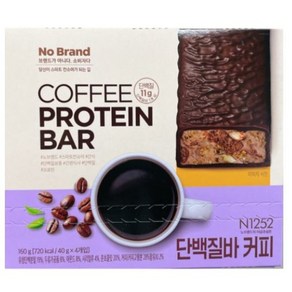 노브랜드 단백질바 커피 4입(40g*4) x 2개, 160g