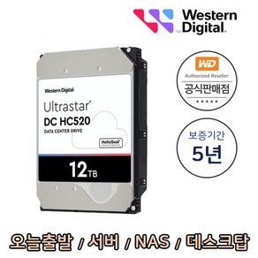 [WD공식총판점] Ultasta HC520 12TB HUH721212ALE600 무상5년 서버 NAS 데스크탑 하드디스크 HDD
