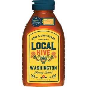 Local Hive 꿀 로컬 하이브 워싱턴 허니 16온스, 16.00 Fl Oz (Pack of 1), 1개