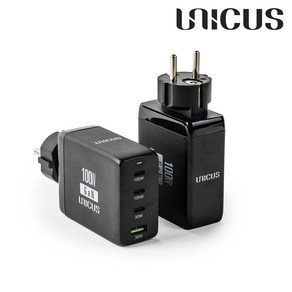 우니쿠스 GaN 100W USB PD 접지형 멀티 4포트 초고속 충전기 UNPD100W PD3.0 PPS