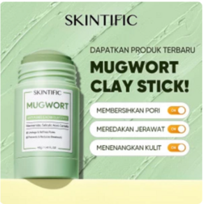 SKINTIFIC Mugwort Clay Mask Stick for Sensitive Skin 40g 스킨티픽 민감성 피부용 쑥 클레이 마스크스틱