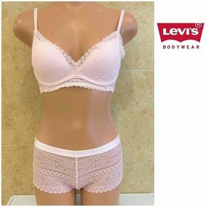 리바이스언더웨어 Levis Bodywea 노와이어 풀컵브라 레이스사각팬티 LSWBA418