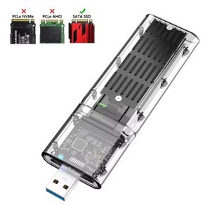 외장하드 케이스 PCIe SSD M.2 NVME SATA 인클로저 디스크 박스 알루미늄 노트북 전화 PC용 USB3.1 10Gbps Case Enclosue Disk Box Al, 1개, 3) Only SATA
