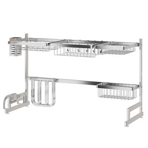 유씨엠 스테인리스 부착식 식기건조대 고급형 100cm 특대형 실버, 실버(SUS304) 100cm, 1개
