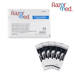 RAZORMED 멸균 의료용 메스날 100개입 개별포장 수술칼 의료기2등급