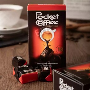 포켓커피 에스프레소 투고 페레로 pocket coffee 초콜릿 18개입 이탈리아산 사무실 고급간식, 1개, 225g