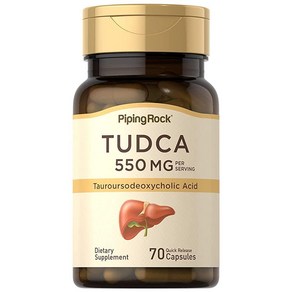 Piping Rock Tudca 보충제  550mg 70캡슐 타우루르소데옥시콜산 GMO 프리 글루텐 프리 184367, 5개, 70정