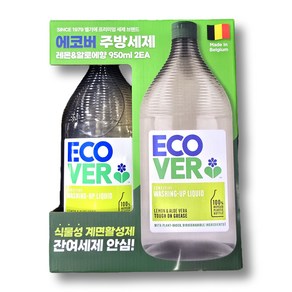 에코버 주방세제 레몬 & 알로에, 950ml, 2개