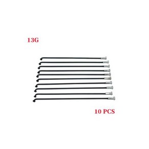 자전거 스포크 #45 스틸 및 니플 13G 직경 2.3mm 길이 102-256mm 로트당 10 개