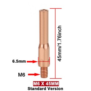 CO2 미그 매그 용접기 공랭식 용접 토치 접촉 팁 0.8mm 0.9mm 1.0mm 1.2mm 1.4mm 1.6mm 10PCs M6 * 45mm 40mm KR350 KR500 KR, [01] 10 pcs, [06] 1.6mm, [03] 45-Standad, 1개