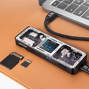 DOCKCASE 7in1 디스플레이 도킹스테이션 HDMI 멀티허브, 실버, 1개