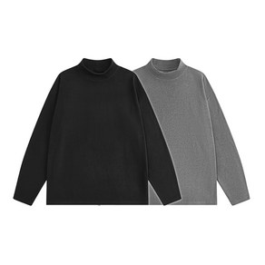 더놀자 겨울작업복 기모 보온 목폴라 티셔츠 1+1