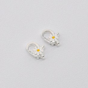 3-3-002 실버 부자재 에폭 데이지 랍스터 고리 9x13mm