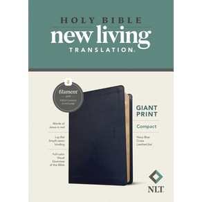 (영문도서) NLT Compact Giant Pint Bible Filament Enabled Edition (Red Lette Leathelike Navy Blue C... Imitation Leathe, Tyndale House Publishes, English, 9781496460646