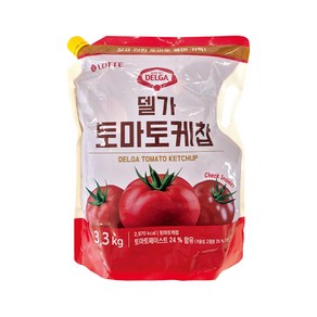 롯데 델가 토마토케찹 스파우트 3.3kg / 식자재대용량, 1개