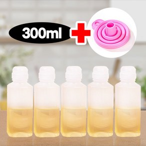 조선키친 기름이 새지 않는 소스통 5Ea & 깔때기1Ea, 1세트, 300ml