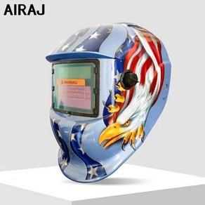 AIRAJ Welding 자동조광 용접 마스크 가드 아메리칸이글, 1개