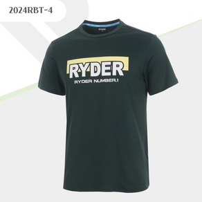 라이더 RYDER 2024RBT-4 기획티 카키 남성/여성 반팔티셔츠 배드민턴 복 탁구 스쿼시 스포츠의류