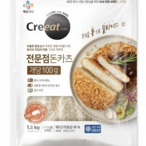 크레잇전문점돈카츠(통듬심돈카츠) CJ 냉동 1.5Kg(100gx15입), 15개, 1.5kg