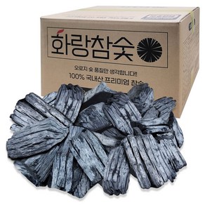 화랑 국산참숯 백탄(중사이즈) 대용량 벌크포장 바베큐숯, 1개, 10kg