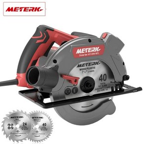 Meterk 원형톱 전기톱 1500W 62MM 톱날 세트