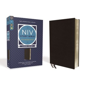 NIV Study Bible Fully Revised Edition Lage Pint Bonded Leathe Black Red Lette Comfot Pint Bonded Leathe, Zondevan