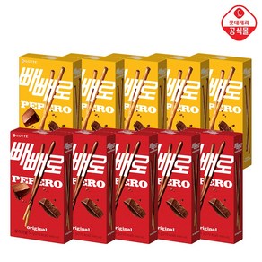 초코 빼빼로54g+누드 빼빼로 50g, 10개