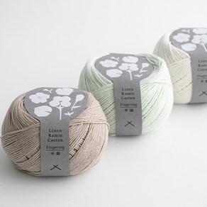 [DARUMA] 다루마 린넨 라미 코튼 핑거링 (Linen Ramie Cotton Fingeing) 50g 코튼실 린넨실 뜨개실, 106 페일 그린, 1개