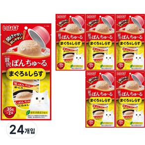 이나바 고양이 간식 챠오 츄르 제이타크 퐁츄르, 24개, 35g, 참치&치어(TSC-42)
