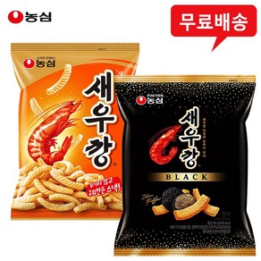 농심 과자 10봉(새우깡5+새우깡블랙5) 무배, 1개, 80g