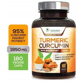 Natues Nutition tumeic Cucumin 네이처뉴트리션 터메릭 커큐민 1950mg 180정, 1개