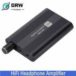 소리증폭기 음성증폭기 Gwibeou HiFi 이어폰 앰프 16-300 ohm 헤드폰 16-150 ohm 3.5mm 잭 Aux 휴대용 조절식 오디오 앰프