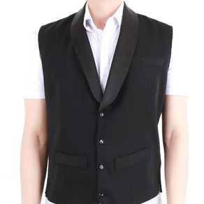 남성댄스복 라인 라틴 스포츠댄스복 DANCE SPORTS VEST 조끼 MDT1900 공단카라 조끼, 검정, XL(105)