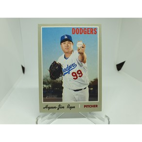 류현진 야구카드 2019 TOPPS Heitage MLB카드 LA 다저스 Dodges, 1개