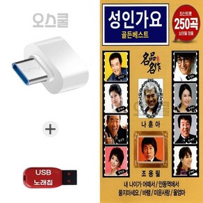 (HS) USB 노래칩 + C 타입젠더 성인가요 골든베스트 250곡