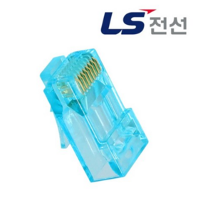 LS전선 RJ-45 커넥터 CAT.6 UTP EZ 플러그 100개 블루