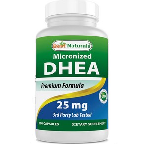 베스트 네츄럴스 미분화 DHEA 25 mg 180 캡슐, 1개, 180정