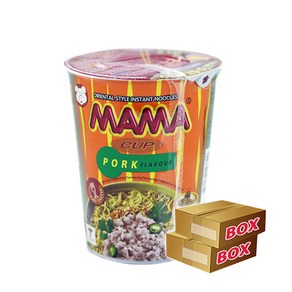 태국컵라면 마마 컵라면 돼지고기맛 MAMA 박스 70GX12EA, 12개