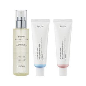 [기미잡티 개선 임상완료] 코리아나 스킨비타 나이아신아마이드 미백세럼 100ml + 미백크림 60ml + 톤업크림 60ml, 1개