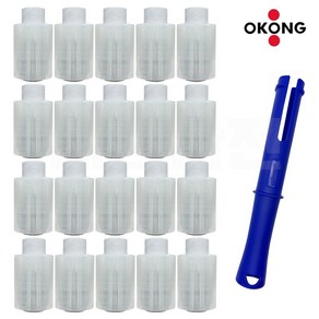 오공 미니 핸드랩 스트레치필름 리필용 20mic 100mm x 150m 1BOX + 전용핸들, 20개입